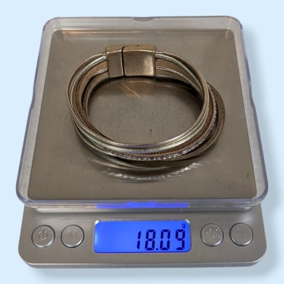 (2/$20) Metallic Brown Multistrand Magnetic Bracelet - Picture 7 of 7